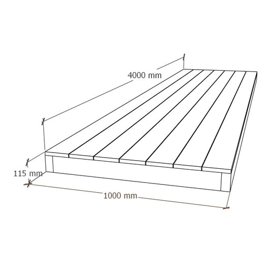 Composite Deck Module 1x4m