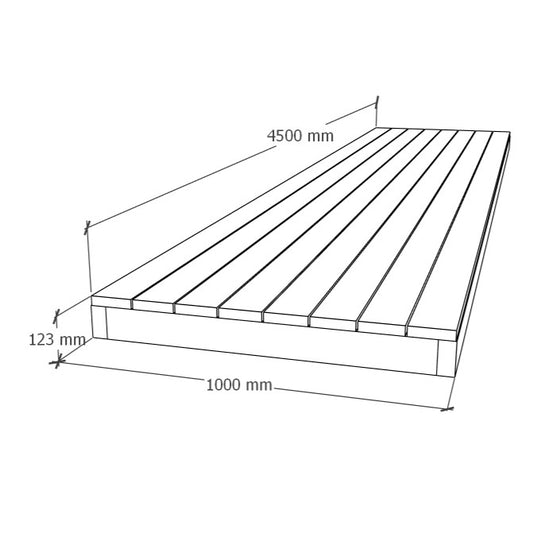 Terassielementti 1x4.5m