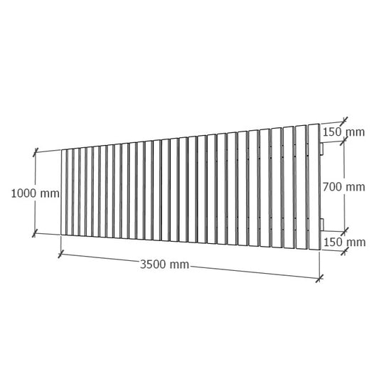 Fence module 1x3.5m