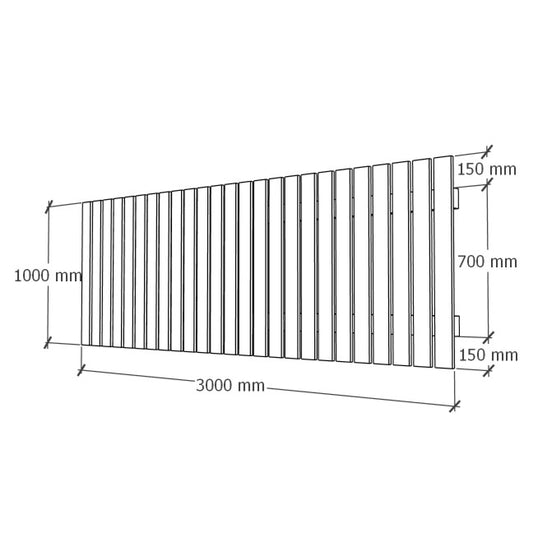 Fence module 1x3m