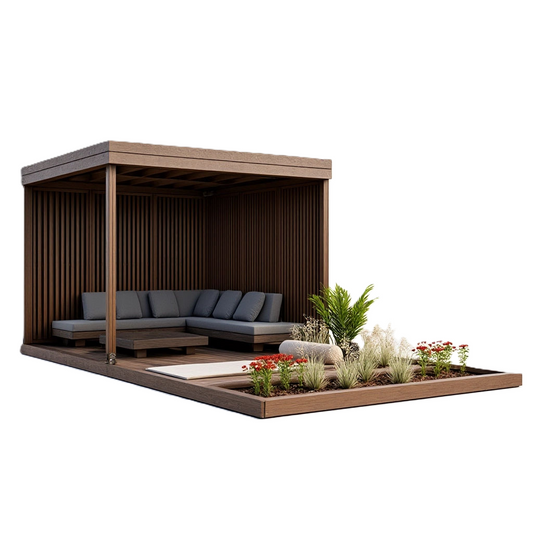 Sunroom with planter deck 6x3m