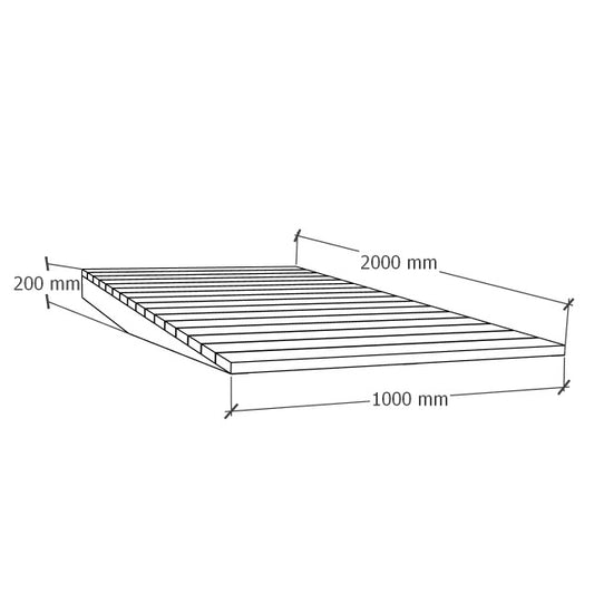Ramppielementti 1x2m kaltevuus 10%