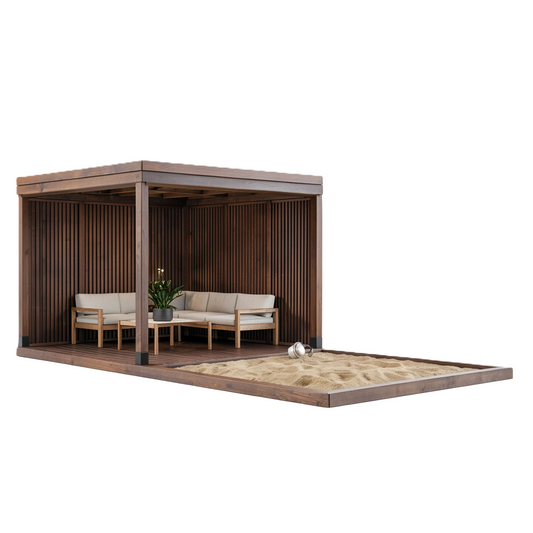 Sunroom with Sandbox Deck 6x3m