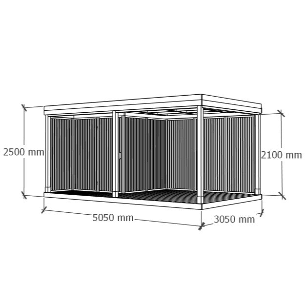 Varjualune panipaigaga 5x3m