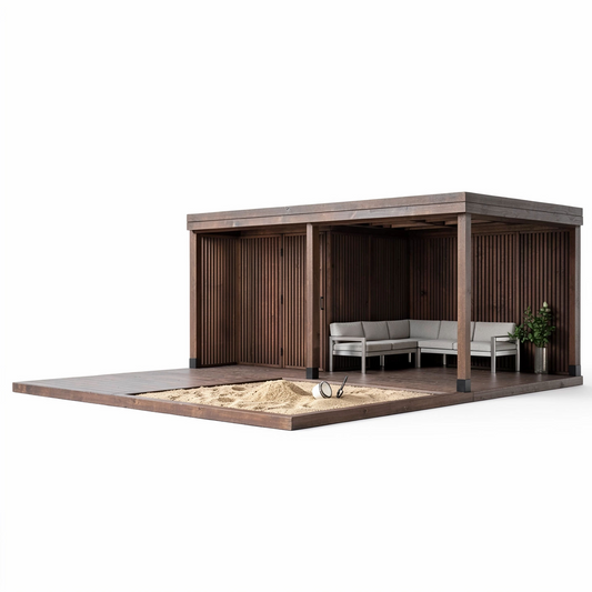 Sunroom with Storage and Sandbox Deck 5x6m