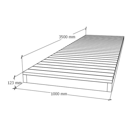 Terassin kävelytie-elementti 1x3.5m
