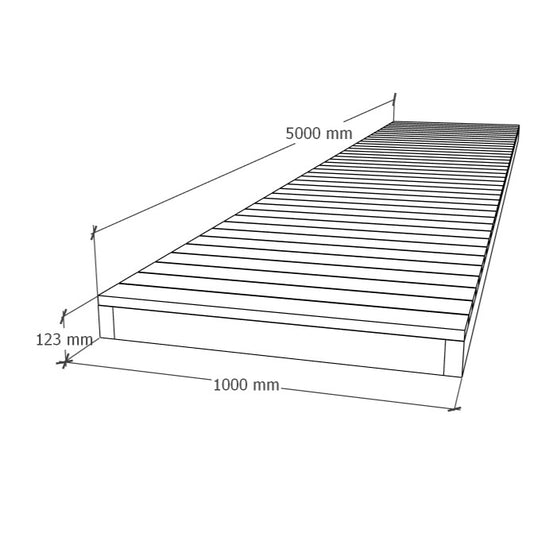 Terassin kävelytie-elementti 1x5m