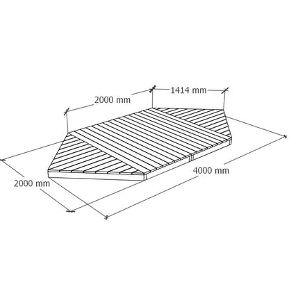Custom-Shaped Deck 2x4m