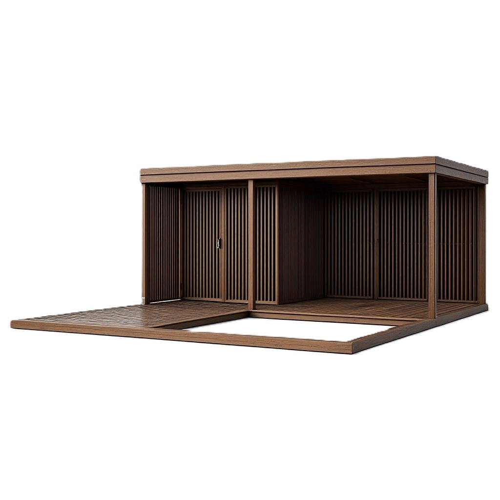 Varjualune panipaigaga ja liivakastiga terrassiga 5x6m