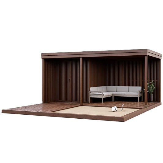 Sunroom with Storage and Sandbox Deck 5x6m