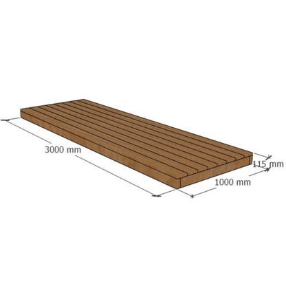 Terrassimoodul 1x3m