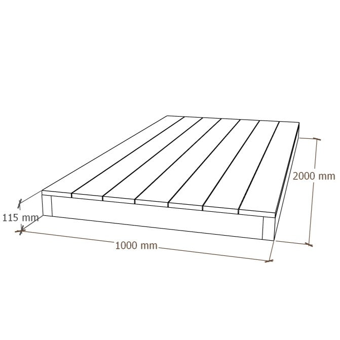 Komposiit Terrassimoodul 1x2m