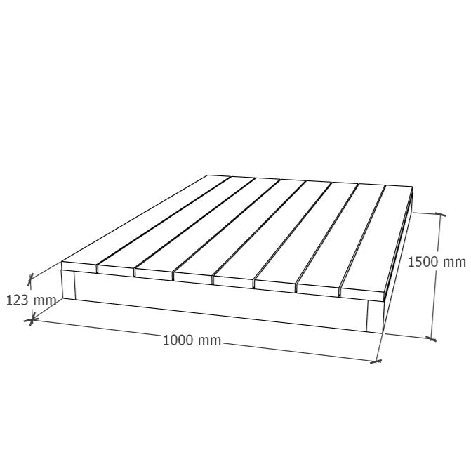 Terassielementti 1x1.5m