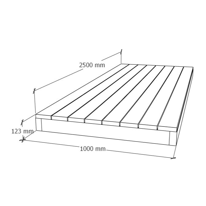 Terassielementti 1x2.5m