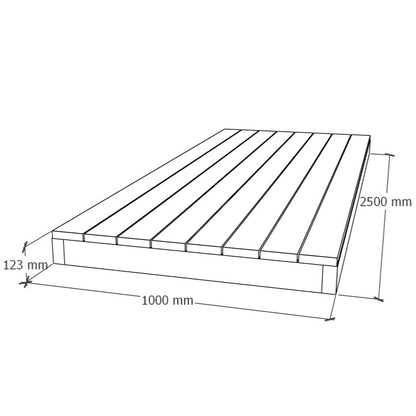 Terassielementti 1x2.5m