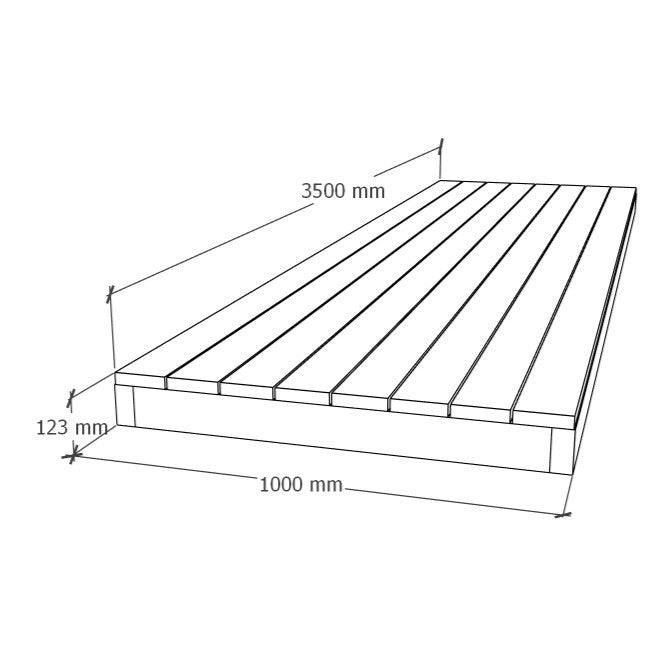Terassielementti 1x3.5m