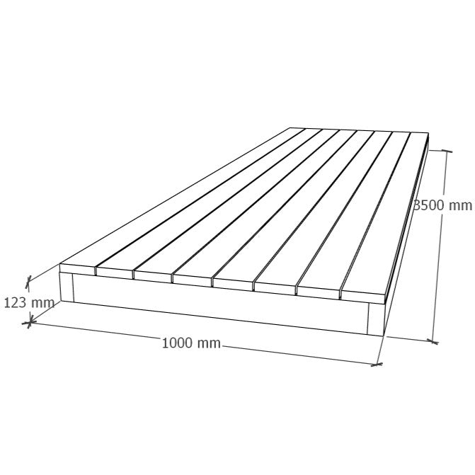 Terassielementti 1x3.5m