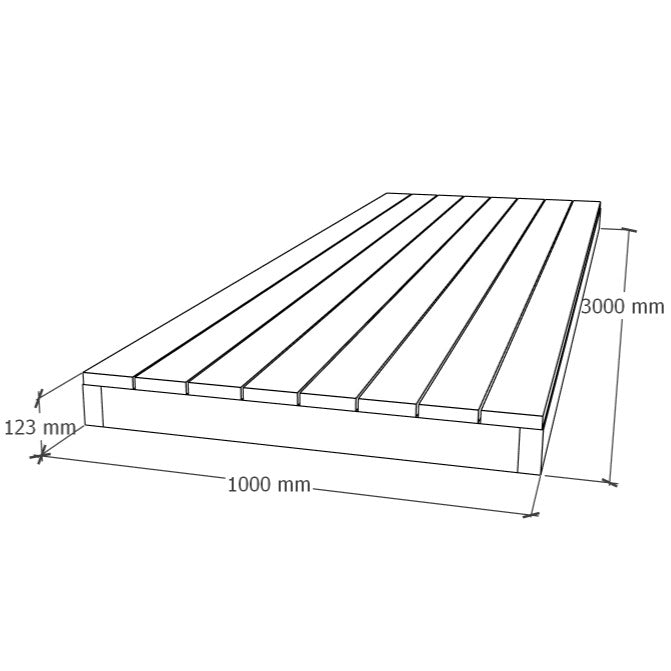 Terrassimoodul 1x3m