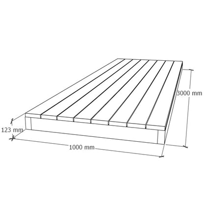 Terrassimoodul 1x3m