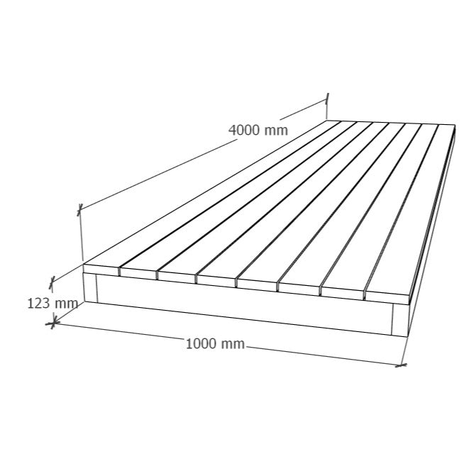 Terassielementti 1x4m