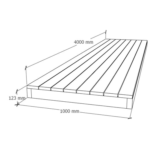 Terassielementti 1x4m