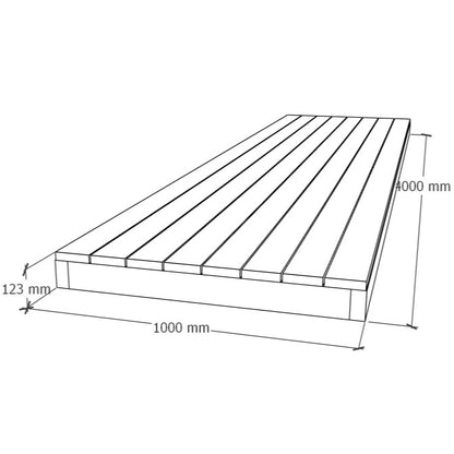 Terassielementti 1x4m