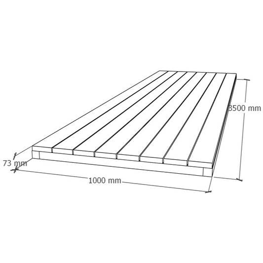 Lattiaelementti 1x3.5m