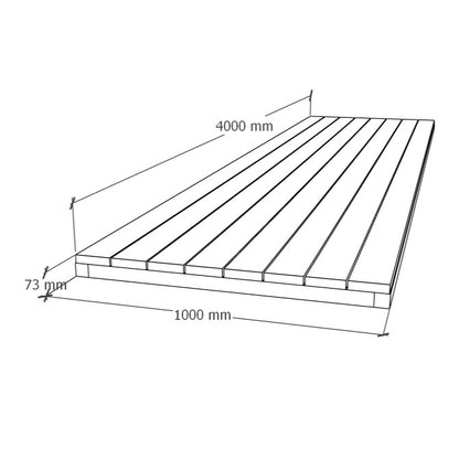 Lattiaelementti 1x4m