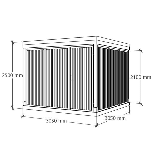 Varasto 3x3m