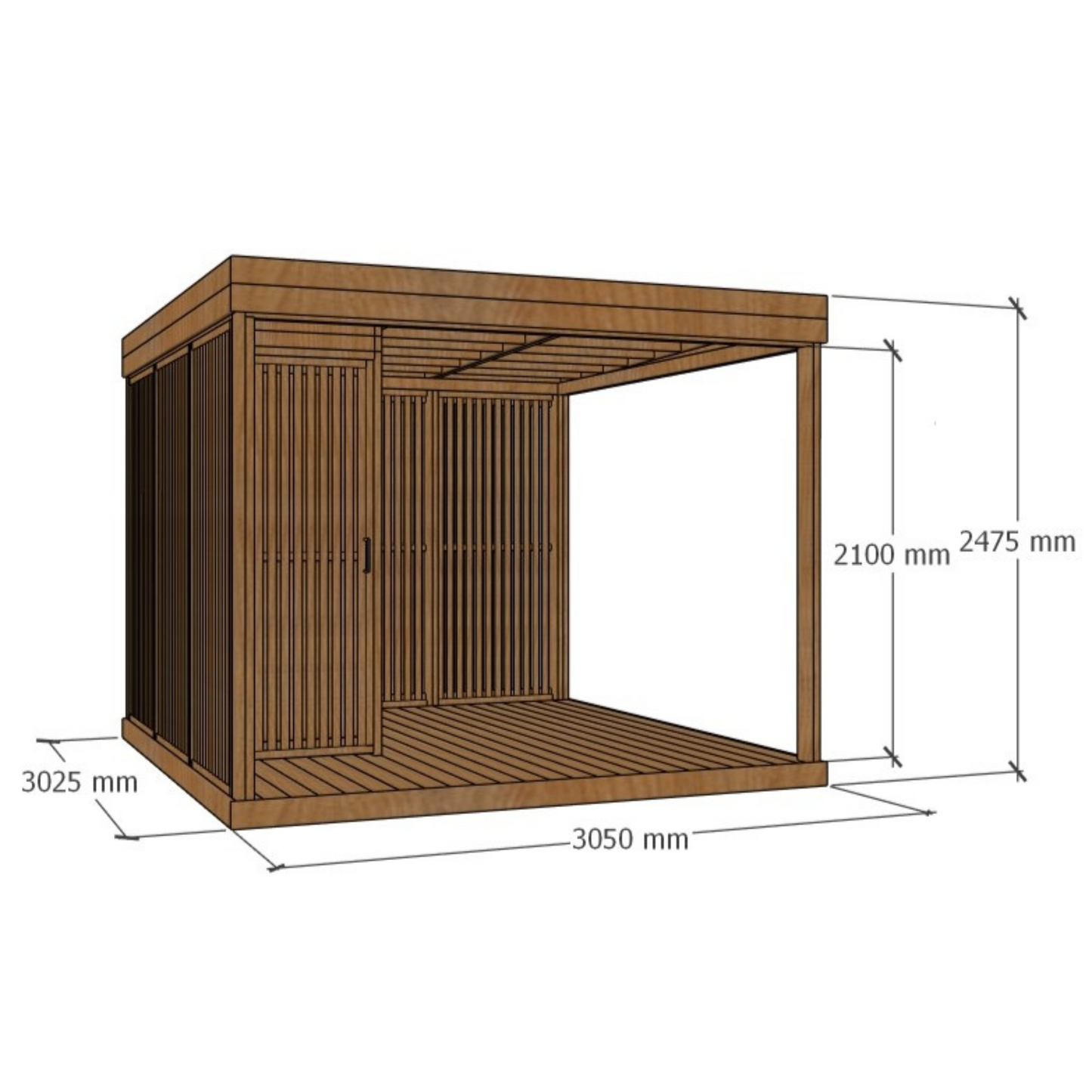 Varjualune panipaigaga 3x3m