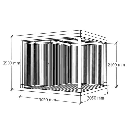 Varjualune panipaigaga 3x3m