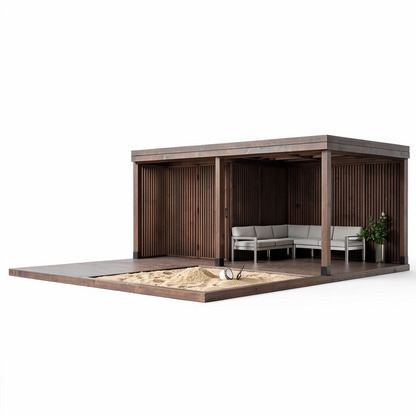 Sunroom with Storage and Sandbox Deck 5x6m