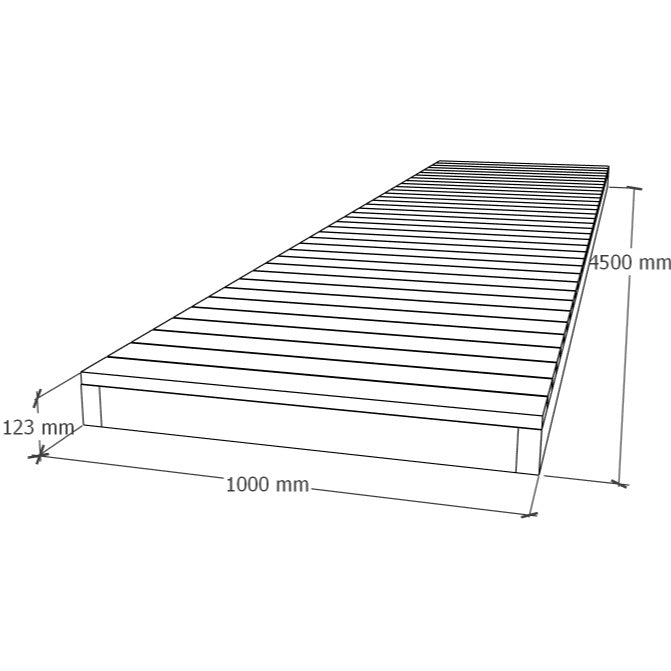 Terassin kävelytie-elementti 1x4.5m