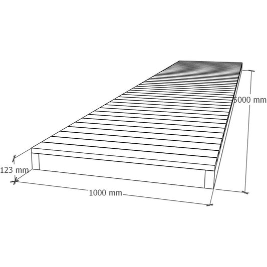 Terassin kävelytie-elementti 1x5m