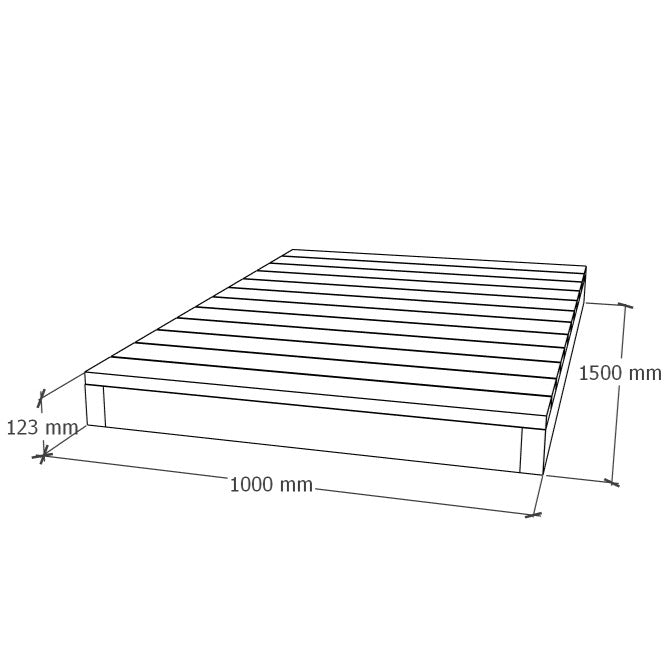 Terassin kävelytie elementti 1x1.5m