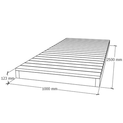 Terassin kävelytie elementti 1x2.5m