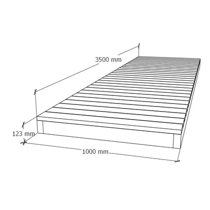 Terassin kävelytie-elementti 1x3.5m